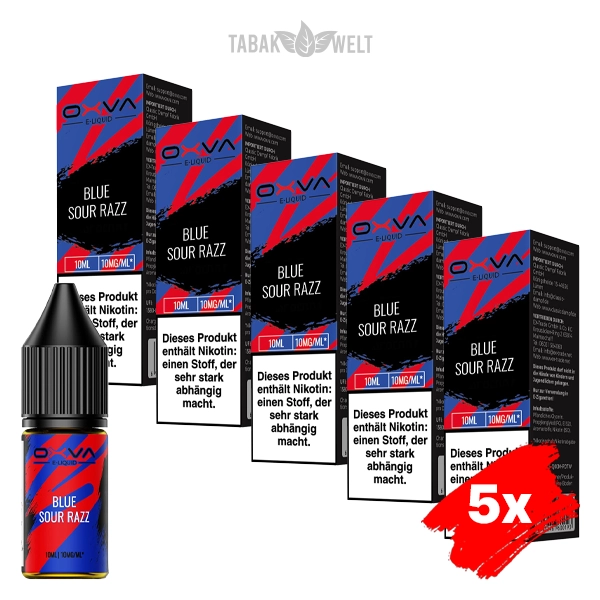 5x Oxva E-Liquid Blue Sour Razz Nikotinsalz 10 mg 5x Oxva E-Liquid Blue Sour Razz Nikotinsalz 10 mg