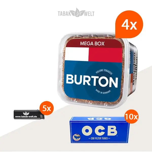 burton-blue-volumentabak-4x-mega-box-mit-2000-filterhuelsen-und-feuerzeugen