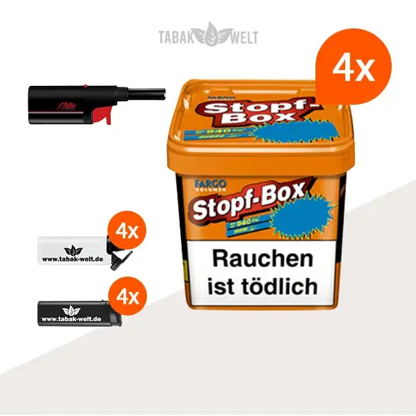 fargo-orange-volumentabak-xxl-4x-eimer-mit-feuerzeugen