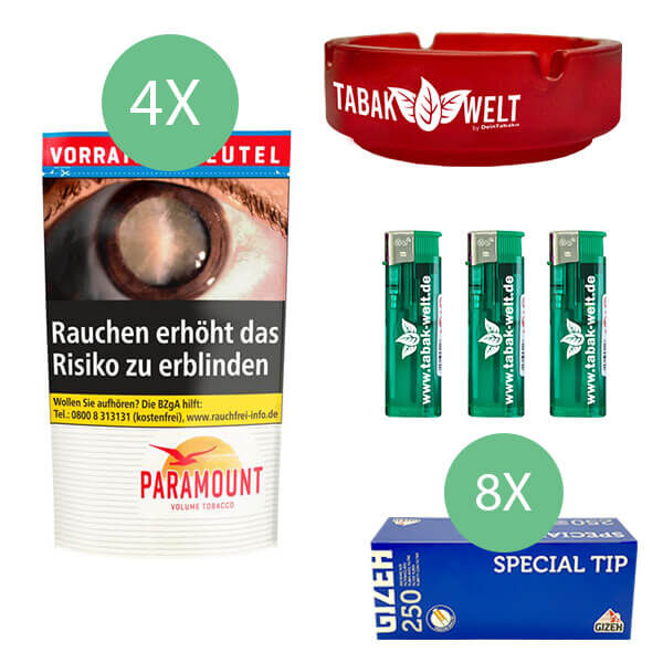 Paramount Tabak Beutel mit 2000 Gizeh Special Tip Hülsen