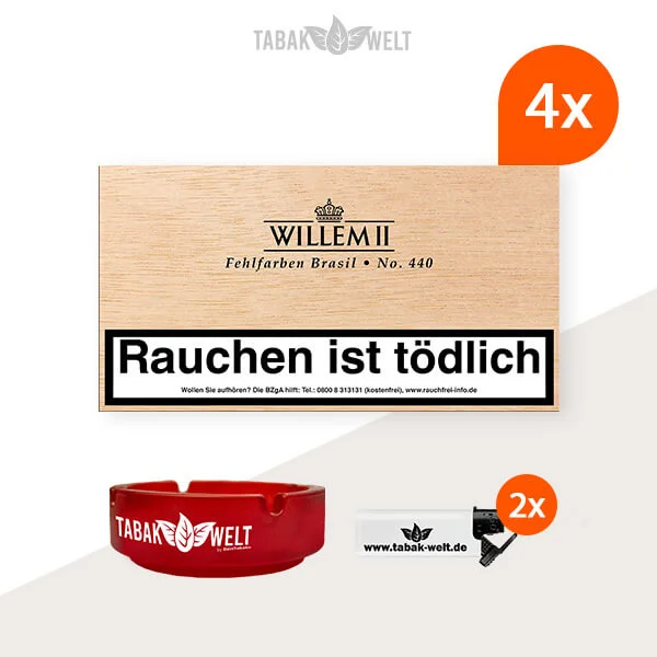 Willem II Fehlfarben Zigarillos No. 440 Brasil 4x Kiste