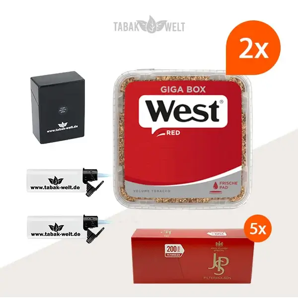 west-red-volumentabak-2x-giga-box-mit-1000-jps-filterhuelsen
