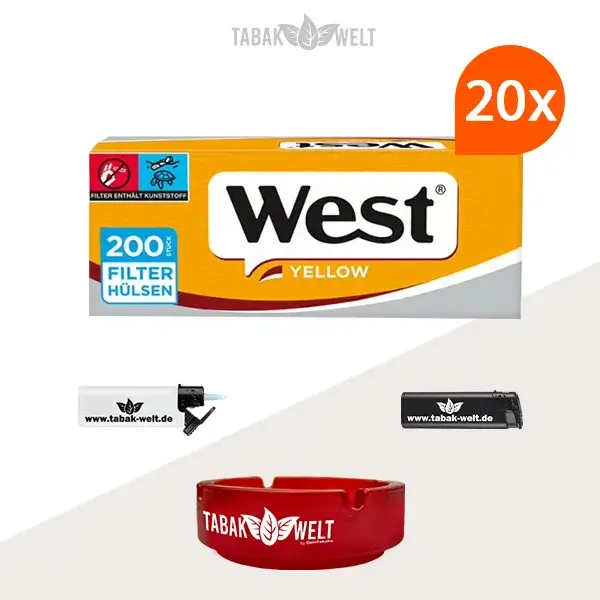 20x-west-yellow-filterhuelsen-200er-4000-stueck-mit-aschenbecher