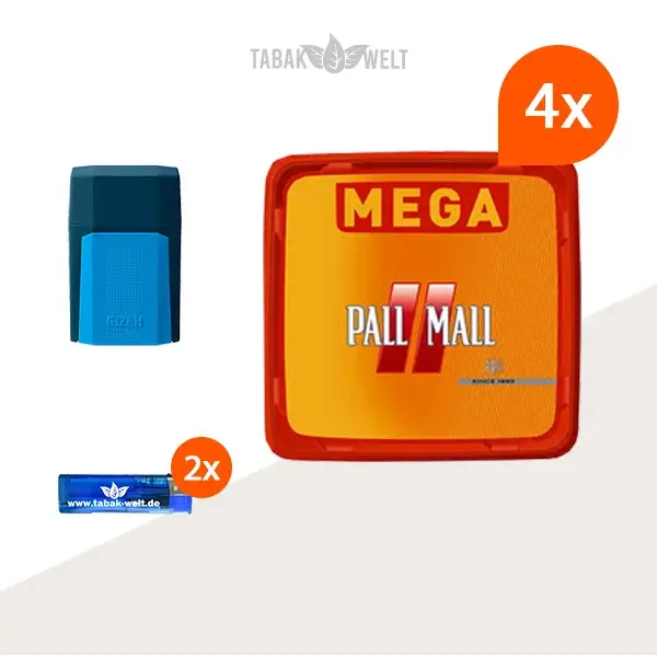 Pall Mall Allround Red Volumentabak 4x Mega Box mit Etui