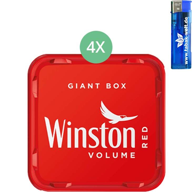 Winston Giant Box 4 x 205g mit Feuerzeug
