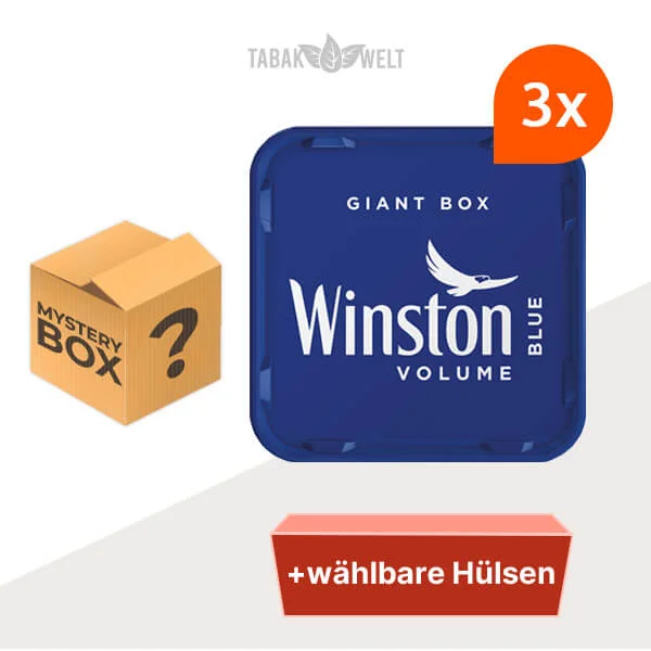 winston-blue-volumentabak-3x-giant-box-mit-huelsen-und-mystery-box