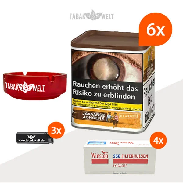javaanse-jongens-classic-drehtabak-6x-dose-mit-1000-extra-size-huelsen