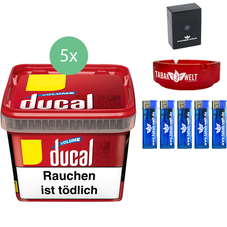 Ducal Tabak 5 x Eimer mit Aschenbecher