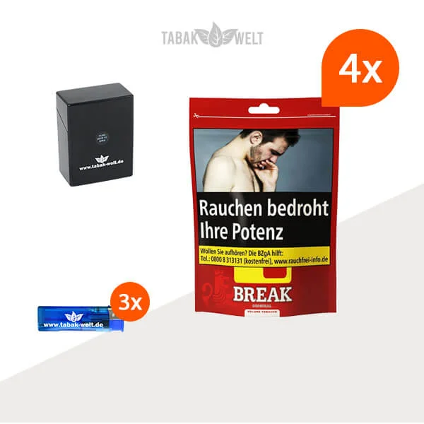 Break Original Volumentabak 4x Beutel mit Etui