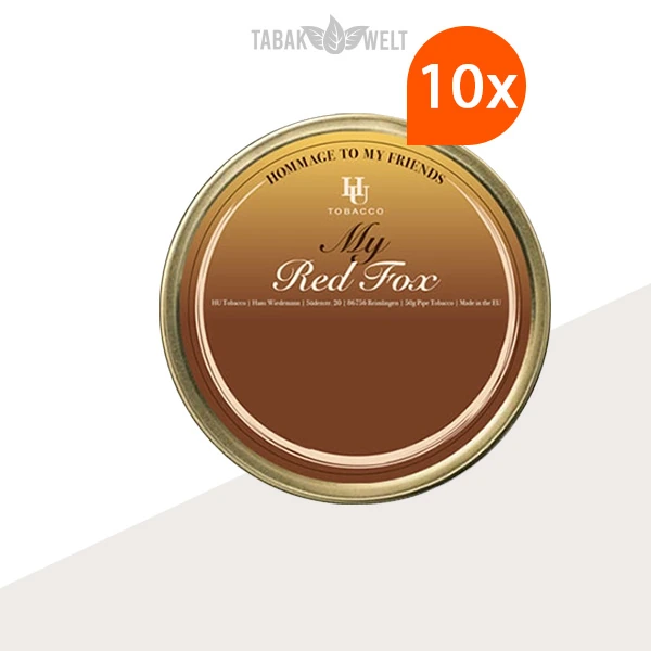 HU Tobacco Red Fox Pfeifentabak – 10 Dosen
