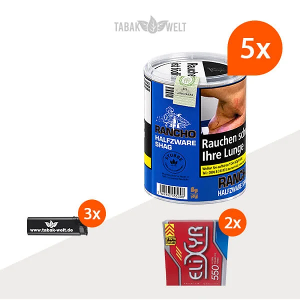 Rancho Halfzware 5er-Pack mit fünf Dosen und insgesamt 1.100 Hülsen