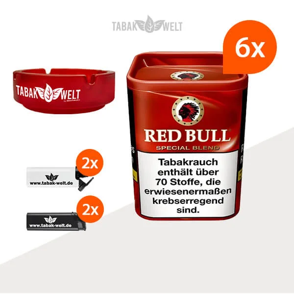 red-bull-special-blend-feinschnitt-tabak-6x-dose-mit-glas-aschenbecher