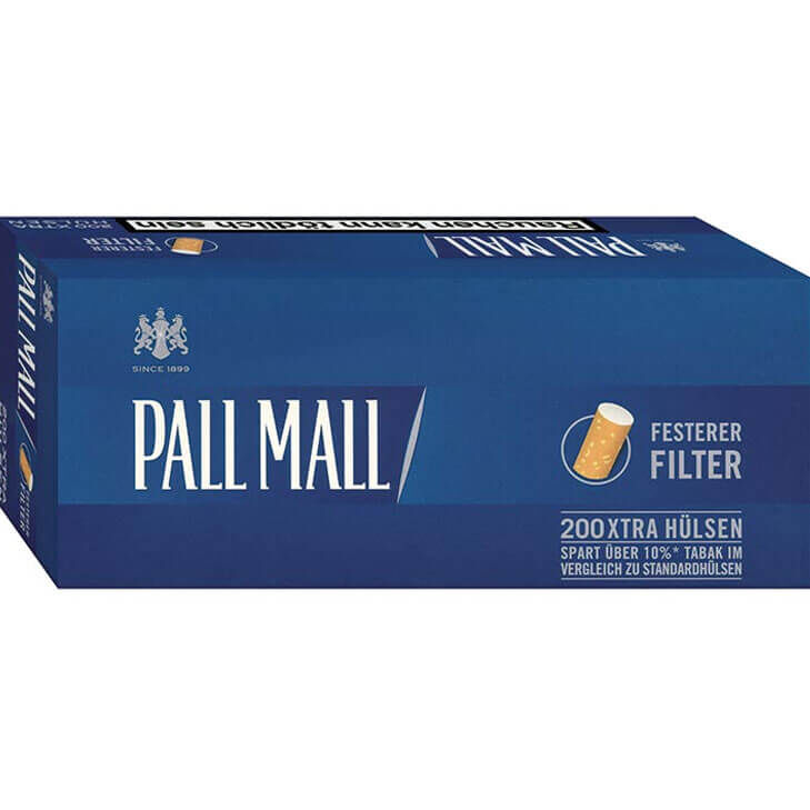 Pall Mall Blue 4 x 44g mit 600 Extra Size Hülsen