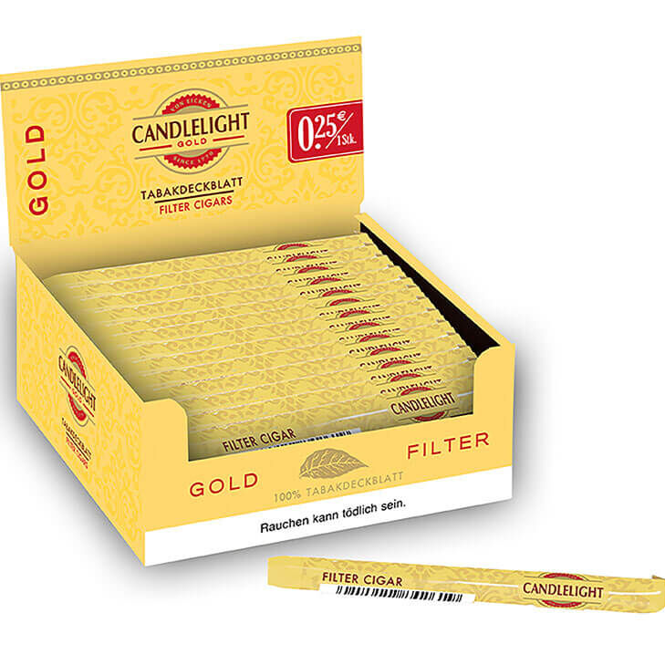 Candlelight Filterzigarillo Gold / Vanille Fresh Pack 15,00 €