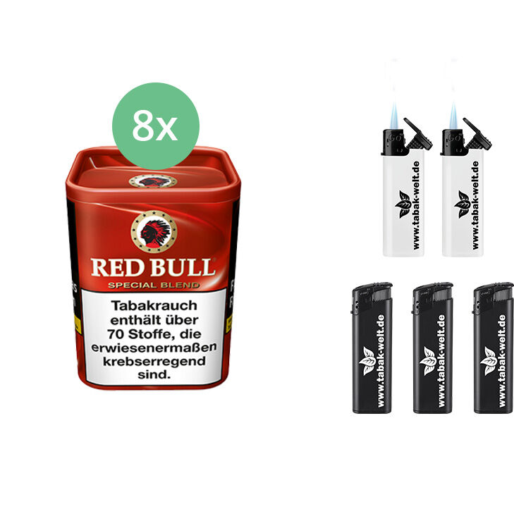 8 x Red Bull Red Blend mit Feuerzeugen