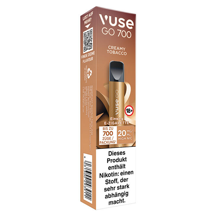 Vuse Go 700 Creamy Tobacco 20mg Einweg E-Zigarette 