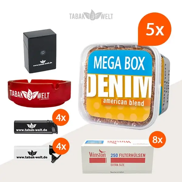 denim-volumentabak-5-x-mega-box-mit-2000-extra-size-huelsen-und-etui