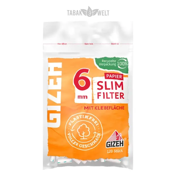 Gizeh Slim Papierfilter Beutel 120 x 6 mm