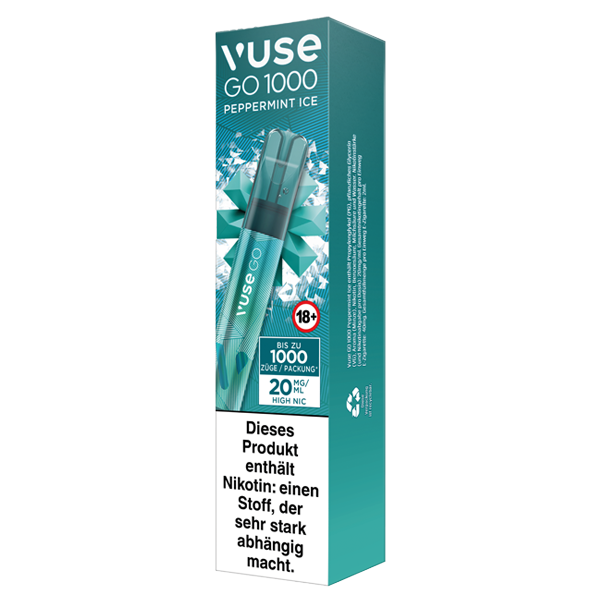 Vuse GO 1000 Peppermint Ice 20mg Einweg E-Zigarette