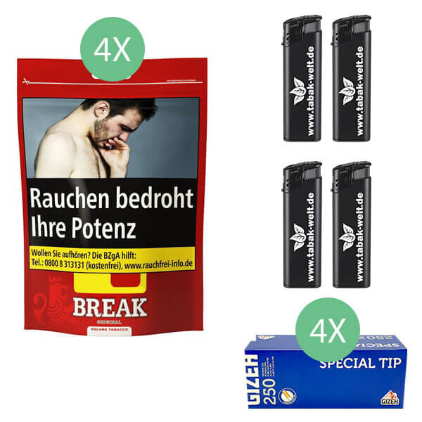 4 x Break Original Beutel mit 1000 Special Tip Hülsen