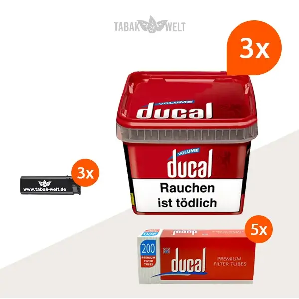 ducal-red-volumentabak-3x-eimer-mit-1000-huelsen