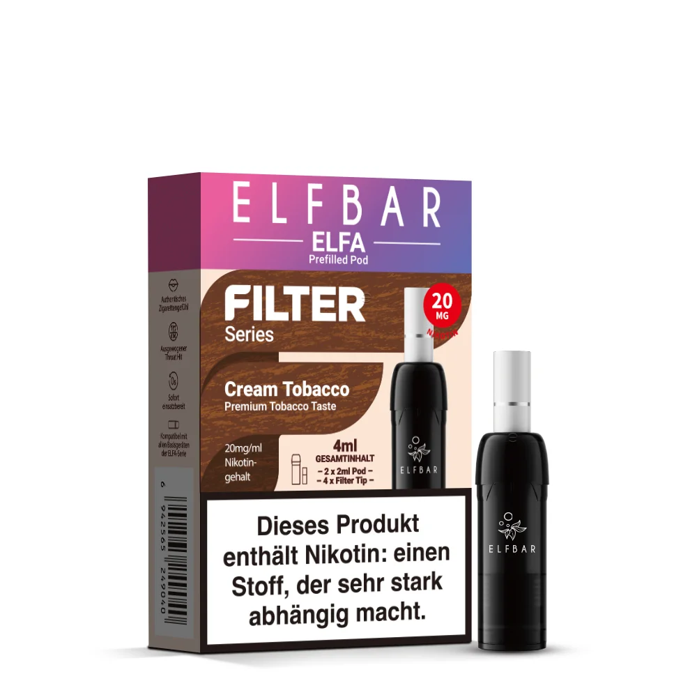 Elfa Filter Series Cream Tobacco Prefilled Pod
