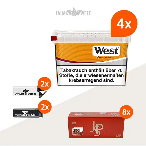 west-yellow-volumentabak-4x-mega-box-mit-2000-special-size-filterhuelsen