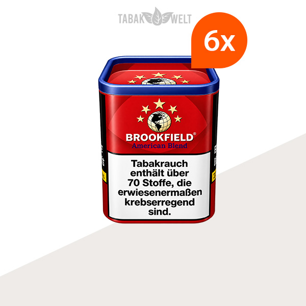 Brookfield Red Drehtabak 6er-Dosen-Set