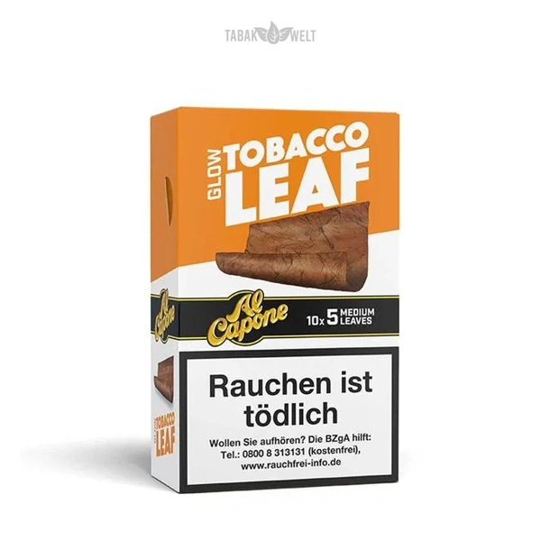 Al Capone Tobacco Leaf Glow Zigarillos im 10er-Pack mit je 5 Stück