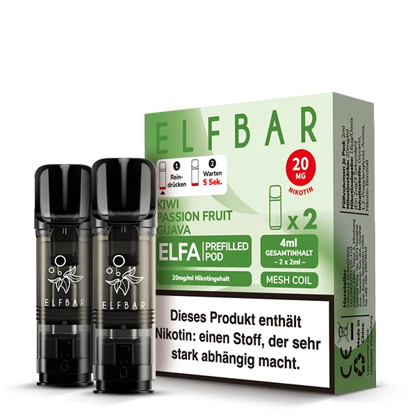 Elfbar Elfa 20mg Kiwi Passion Fruit Guava Pod
