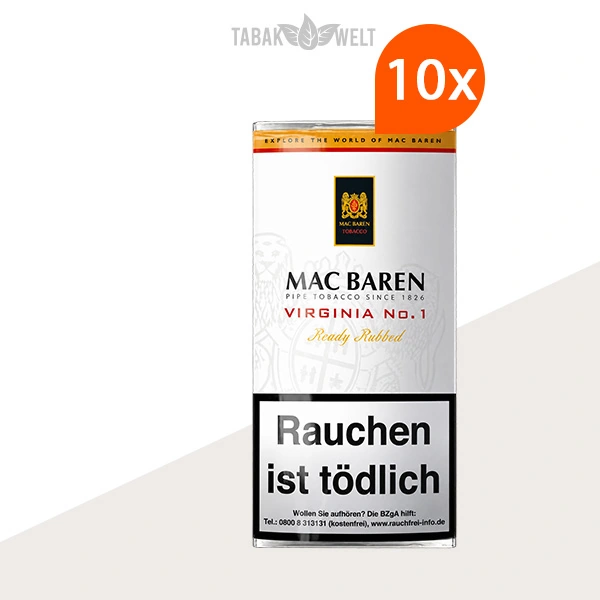 Mac Baren Virginia No. 1 Pfeifentabak – 10 Pouches