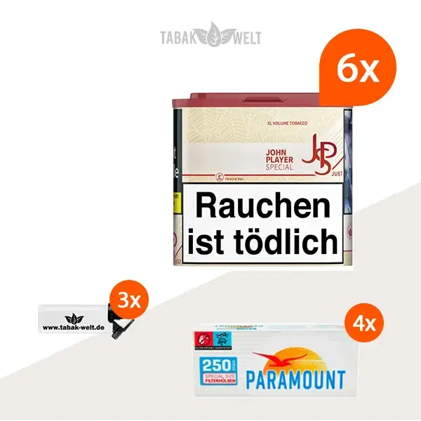 jps-john-player-just-volumentabak-6x-dose-mit-1000-special-size-filterhuelsen-und-sturmfeuerzeuge