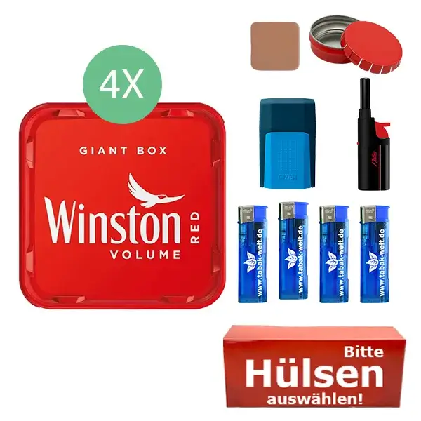 Winston Volumentabak 4 x Giant Box mit wählbaren Hülsen