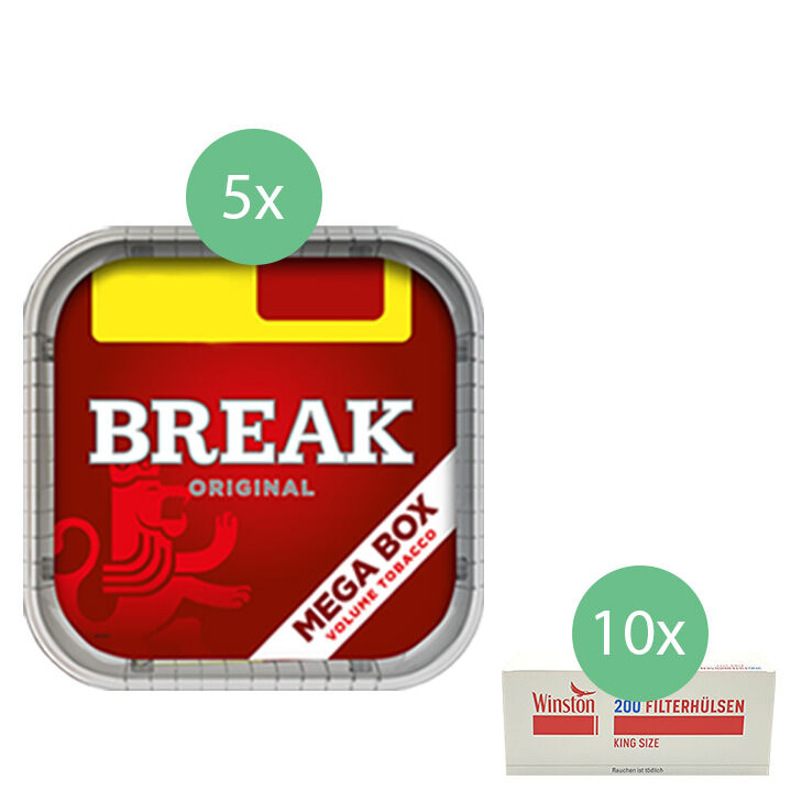 Break Original 5 x Mega Box mit 2000 Filterhülsen 