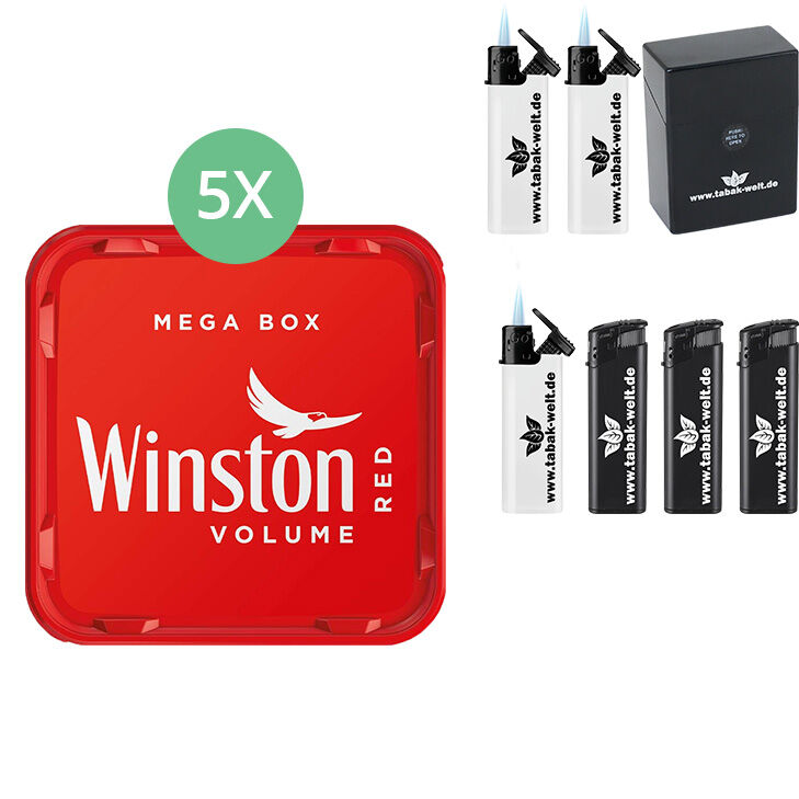 Winston Tabak 5 x Mega Box mit Etui