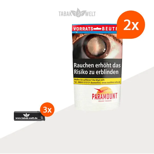 paramount-volumentabak-2x-beutel-mit-feuerzeugen