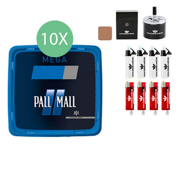 10 x pall mall blau eimer mit etui