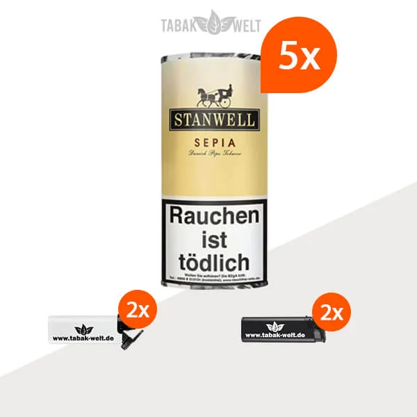 5x-stanwell-sepia-pouch-mit-feuerzeugen