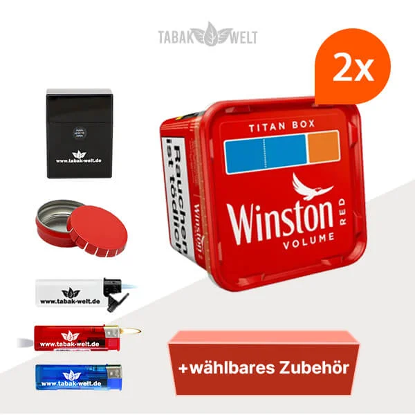 Winston Volumentabak 2 x Titan Box mit wählbarem Zubehör