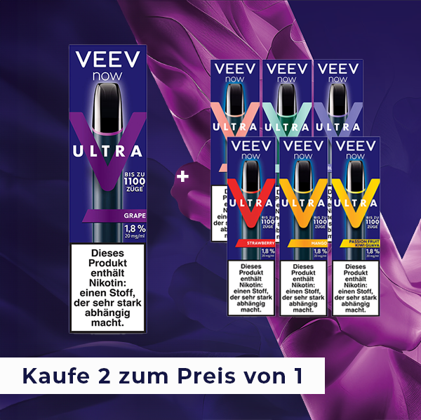 veev now ultra grape 1+1 aktion