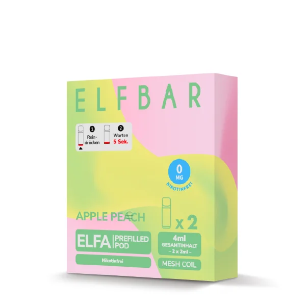 Elfbar Elfa Apple Peach 0mg Pod für E-Zigarette
