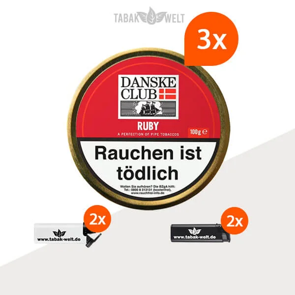 danske-club-ruby-pfeifentabak-3x-dose-mit-feuerzeuge