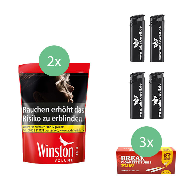 Winston Red 2 x 160g mit 600 Plus Hülsen