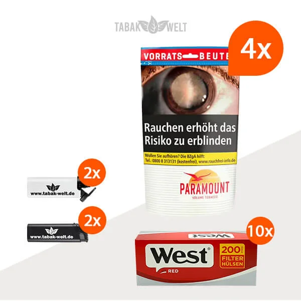 paramount-volumentabak-4x-beutel-mit-2000-king-size-filterhuelsen-und-feuerzeugen
