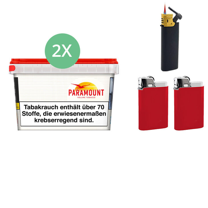 Paramount Tabak 2 x Mega Box mit Feuerzeugen