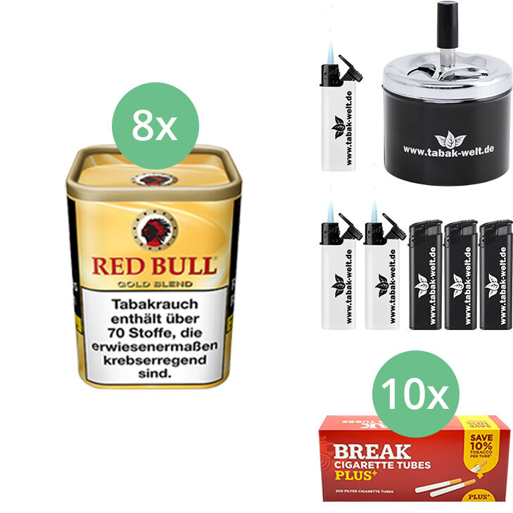 8 x Red Bull Gold Blend mit Break Hülsen