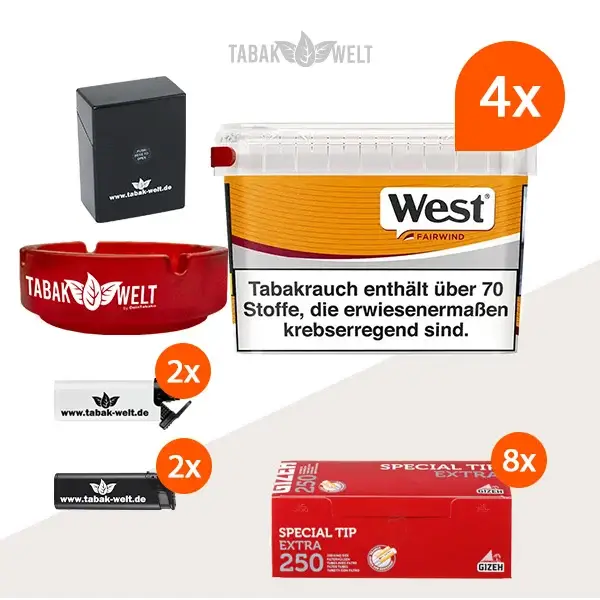 west-yellow-volumentabak-4x-mega-box-mit-2000-special-tip-extra-huelsen
