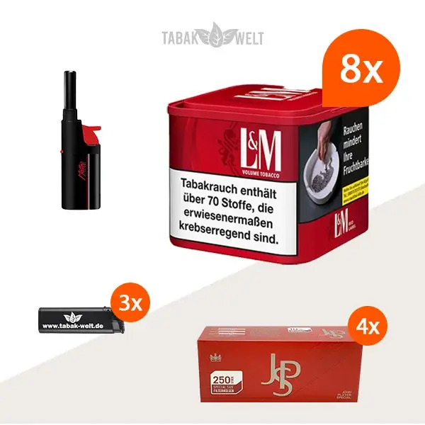 l-m-volumentabak-red-m-8x-dose-mit-1000-special-size-huelsen-und-stabfeuerzeug