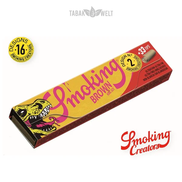 Smoking Blättchen Creators Kollektion Brown King Size Tips 33 Blatt