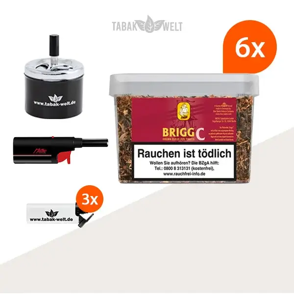 brigg-c-cherry-pfeifentabak-6x-eimer-mit-aschenbecher-und-feuerzeuge